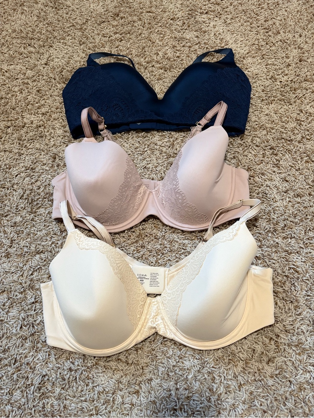 Soma Bras Women’s size 40D set of 3